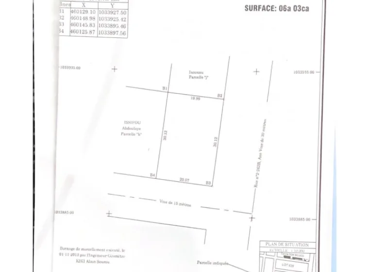 01 PARCELLE 603M²  AVEC TITRE FONCIER À LADJIFARANI-PARAKOU