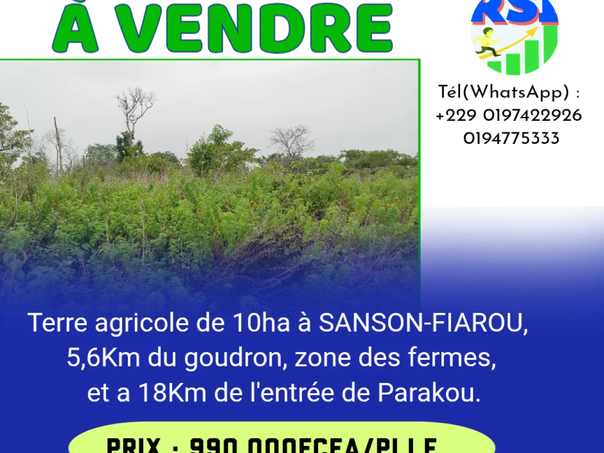 Terre agricole de 10ha à SANSON-FIAROU